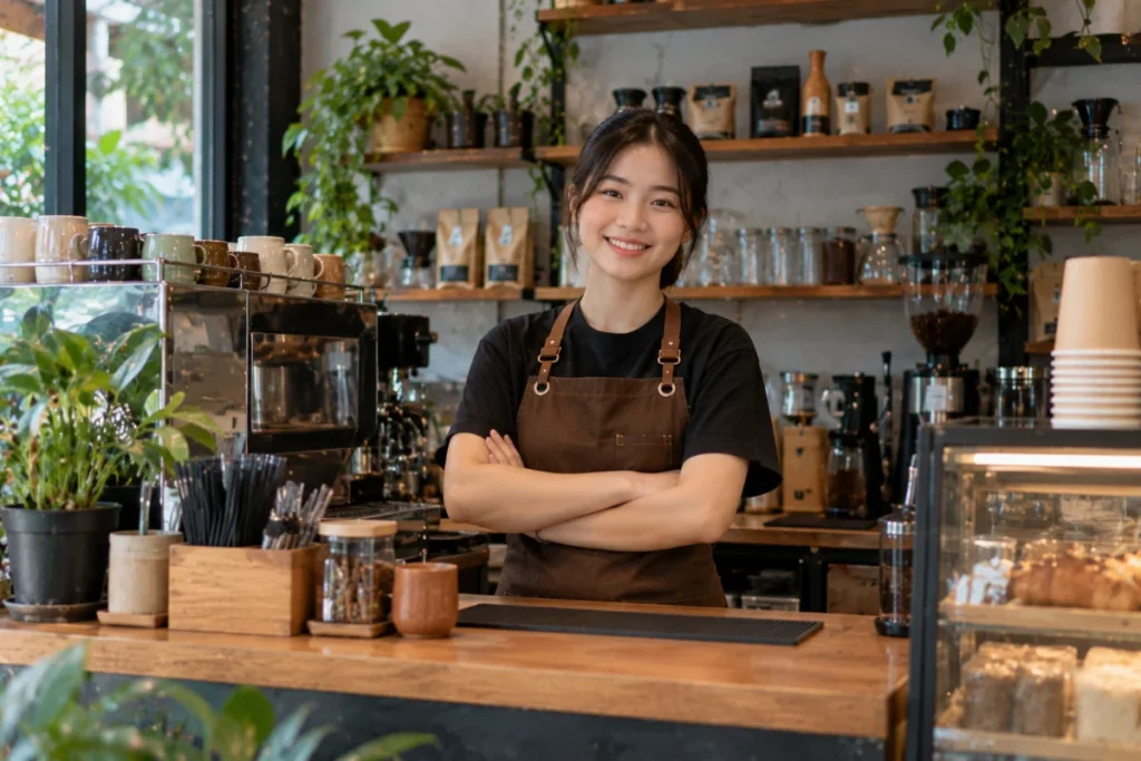 Chủ quán cà phê nhỏ