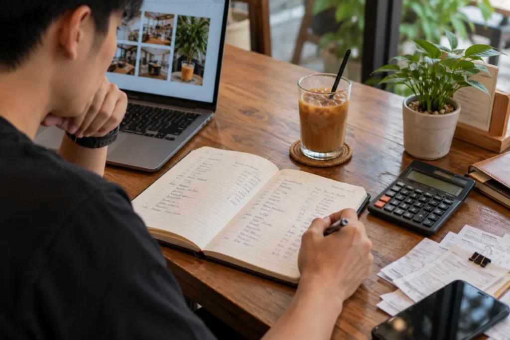 Tính vốn mở quán cà phê