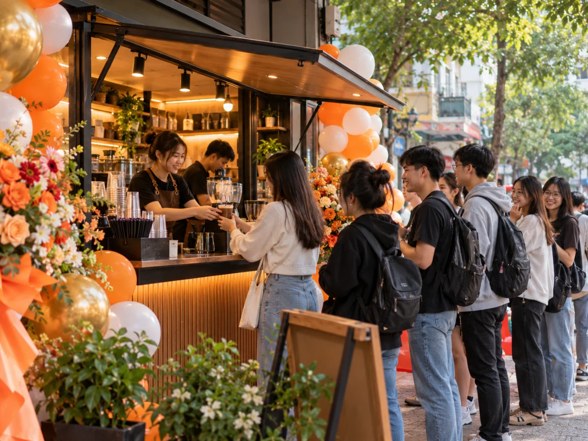 Ngày khai trương quán cà phê